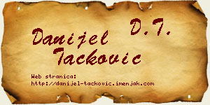 Danijel Tacković vizit kartica